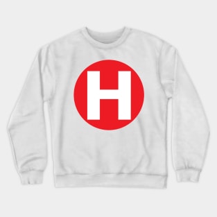 Letter H Big Red Dot Letters & Numbers Crewneck Sweatshirt